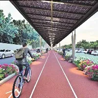 solar roof cycle track is being developed at Kokapet