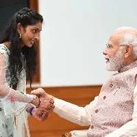 Daughters Of Staff Members At PMs Office Tie Him Rakhi