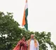 Amit shah hoists National flag at home