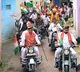 union minister kishan reddy spotted on bullet bike in Tiranga Bike Rally at Khajuraho