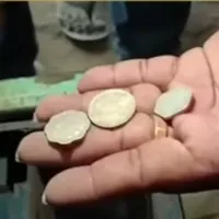 Only coins has been found in old iron locker