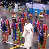 Watch: Mamata Banerjee dances with folk artists at Independence Day fete in Kolkata
