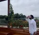 Chiranjeevi with mother hoists Tricolour