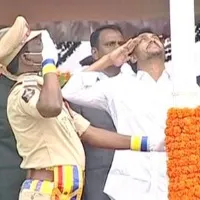 Jagan Attended to independence day celebrations