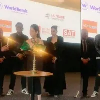 Tamannaah  takes off her sandals on stage to light lamp at IFFM in Australia