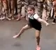 Little girl dances with street artists in karnatakas udupi