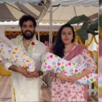 Actress Namitha delivers twin boys