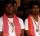 Fans wearing Pawan Mala in vijayawada