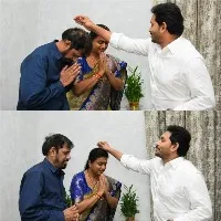 ap minister roja takes blessings fromjagan on her marriage day
