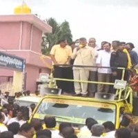 high tension in chandrababu tour in ramakuppam mandal