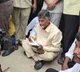Chandrababu sat on road protesting against YSRCP