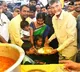 chandrababu serves food in anna canteen at kuppam
