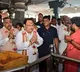 JP Nadda and Kishan Reddy offers prayers at Warangal Bhadrakali Temple