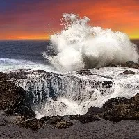 Thors Well seems to be swallowing the sea video here