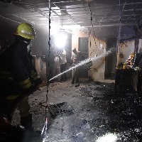 Fire accident near CM camp office 