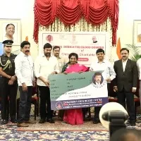 Raktha Dhathalaku ChiruBadratha card inaugarated by GovernorDr Tamilisai