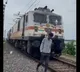Youth escapes life threat after he tried to walk down with running train
