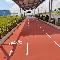 Solar-roof cycling track a jewel in the crown of Hyd, says KTR after laying stone