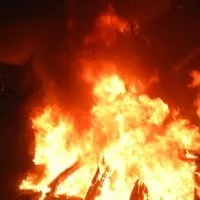 APSRTC Bus caught fire in visakhapatnam