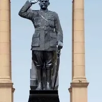 100 feet long truck single granite block used for Netaji statue