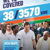rahul gandhi walks 38 kilometers in 3 days of bharat jodo yatra