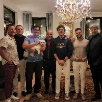 ms dhoni and kapil dev spotted in us opn match stands