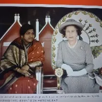 Prathibha Bharathi as protocolminister for Elizabeth II hyderabad tour in 1983