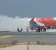 Smoke at Air India plane at Muscat airport