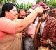 Photographs pertaining to Chief Minister KCR inaugurating Sevalal Banjara Bhavan