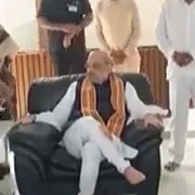 Amit Shah visits Etela Rajender house in Shamirpet