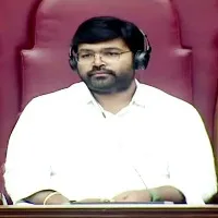 ysrcp mla krj bharath chairs ap lagislative concil for a while on fri day
