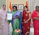 MLA Raja Singh wife Usha Bai met governor Tamilisai