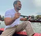 rahul gandhi participated snake boat race in kerala