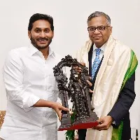 tata sons chairman chandrasekharan meets ys jagan in tadepally