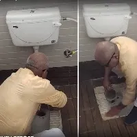 BJP MP cleans toilet with bare hands in Madhya Pradesh