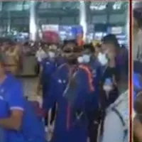 Team India cricketers arrives Shamshabad airport