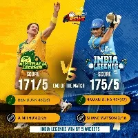 India Legends beat Australia Legends to storm into final in Road Safety World Series