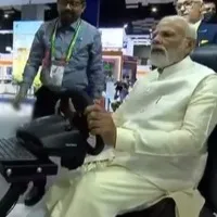 Modi plays video game