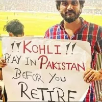 Virat Kohli please play in Pakistan PAK fans poster goes viral