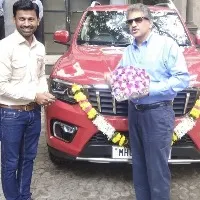 Anand Mahindra receives Scorpio N vehicle and asked a name for it