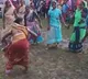 Women playing kabaddi in saree