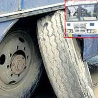 APS RTC Bus Tyres came out while bus running