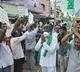 ysrcp cadre try to stop amaravati farmers yatra in west godavari district