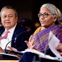 Sitharaman flags downside risks to economy at IMF meet
