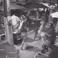 Public panic run at a restaurant