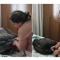 Woman shows best hack to carry extra luggage