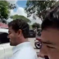 tdp posts a video of ysrcp mla venkate gowda attends to karnataka court on cheque bounce case