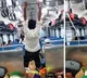 Indian spiderman man uses unique technique to get to his seat viral video