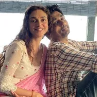 Actor Siddharth greetings to Aditi Rao Hydari