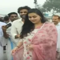 Namitha visits Tirumala with her family